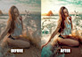 provide luxury boudoir portrait skin retouching and editing
